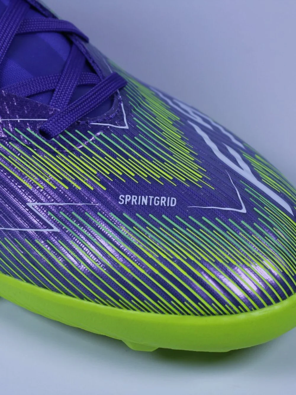 Adidas F50 League TF - Radiant Blaze Pack (Purple/Lemon) - Size 10.5